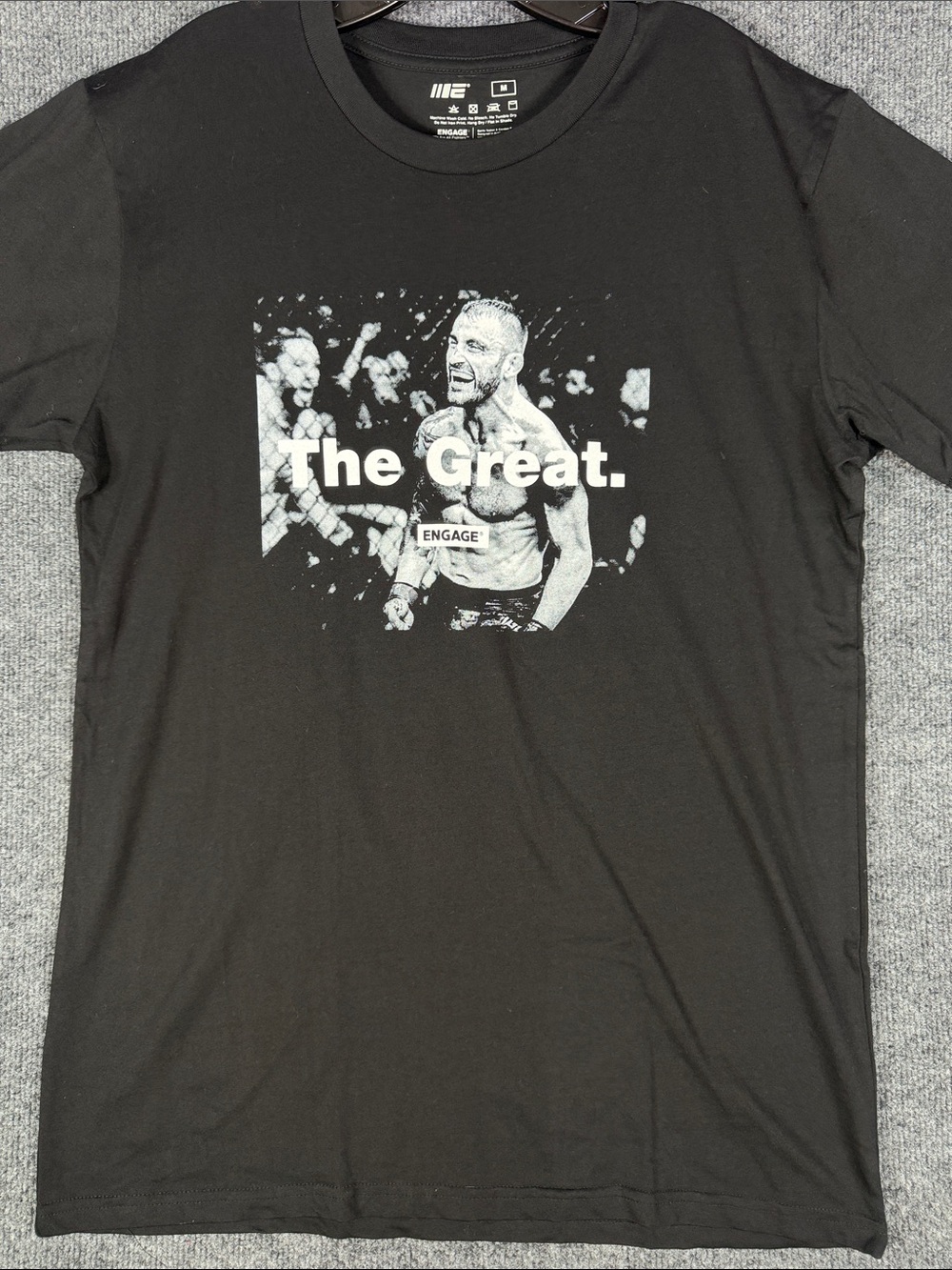 Engage Men's Medium The Great MMA Fighter Graphic T Shirt Black Fightwear